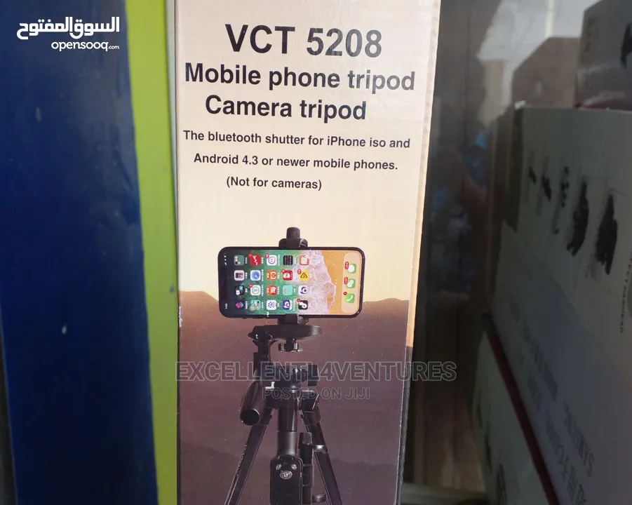 VCT 5208 MOBILEPHONE TRIPOD CAMERA TRIPOD  ترايود كاميرا  بلوتوث ريموت 