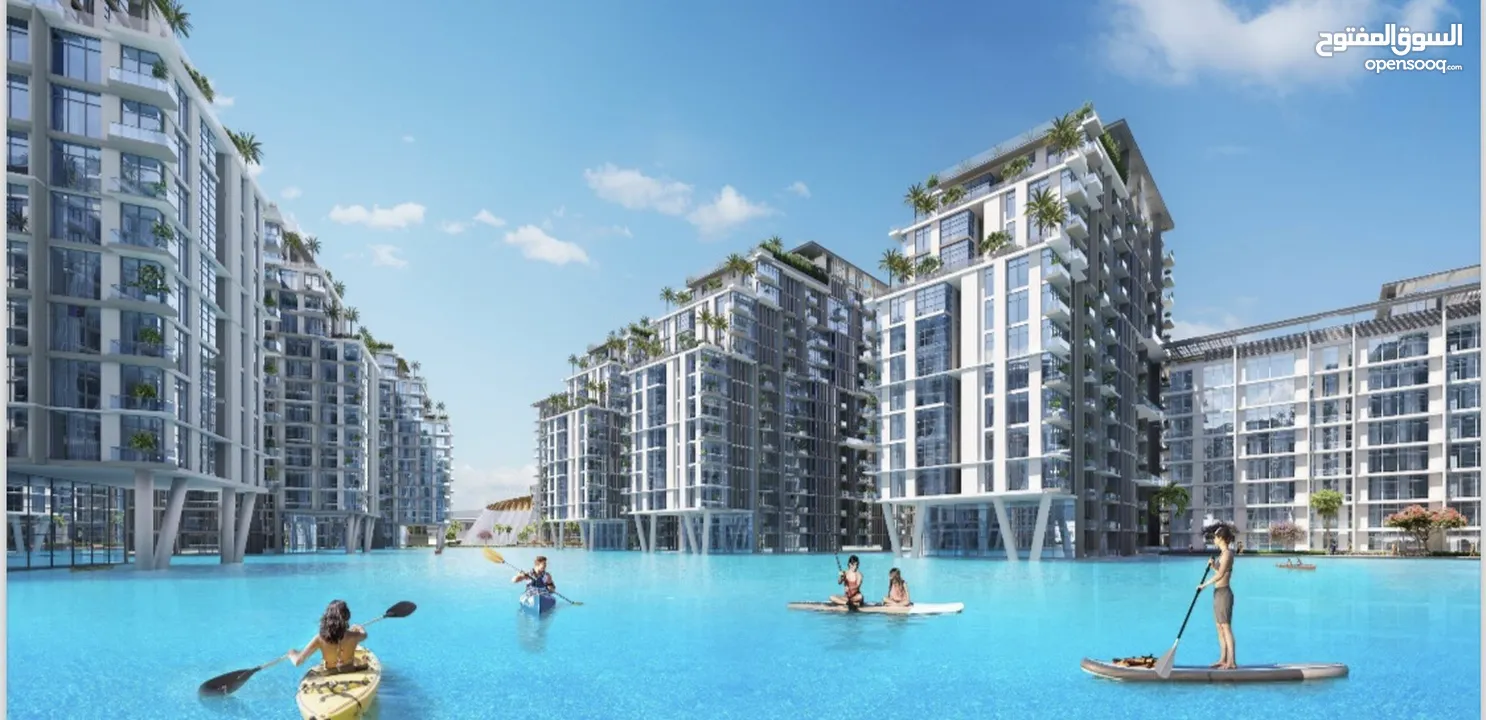 شقة على البحيرة الكريستالية مع شاطئ خاص في دبي