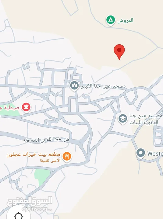 قطع سكنيه (سكن ج ) منطقه(عين جنا/ عجلون) وسط البلد،مرتفعه واطلاله جميلة على القلعة واصل جميع الخدمات