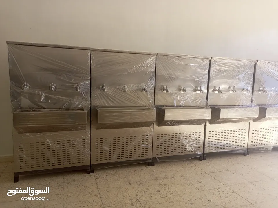 مبرد ماء ستانلس ستيل كامل فرنسي أصلي حنفيه كبس وحنفية قصبة