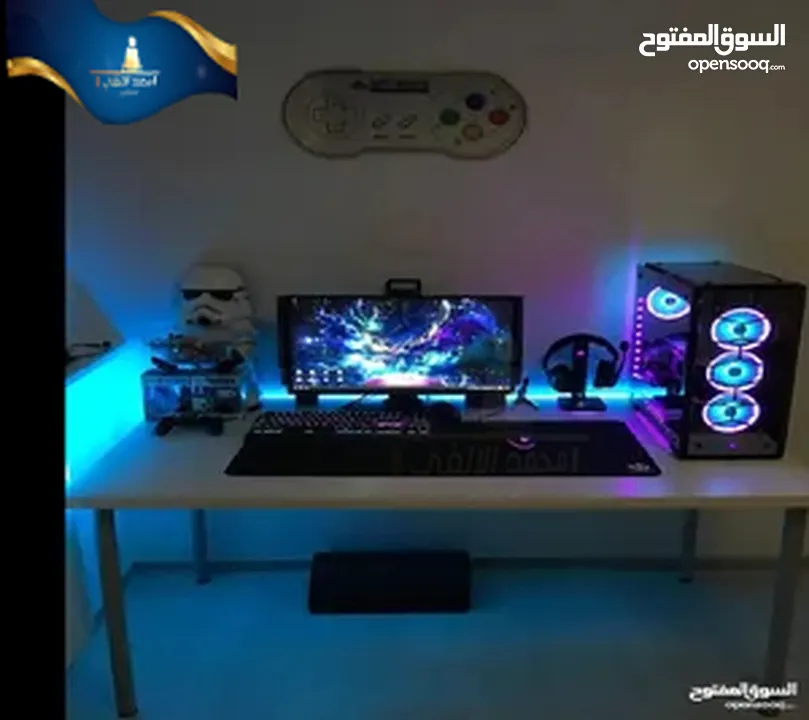 طاولات games مع اناره مخفيه تفصيل مع امكانيه اختيار اللون اللي بناسبك