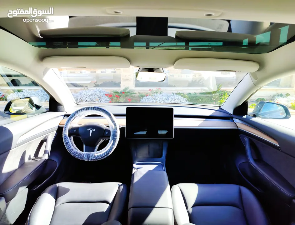 تيسلا 2023 MODEL 3 فحص كامل 4 جـيـد ممشى قليل 20 الف بحالة الوكالة لون فيراني مميز بسعر محرووق ولقطة