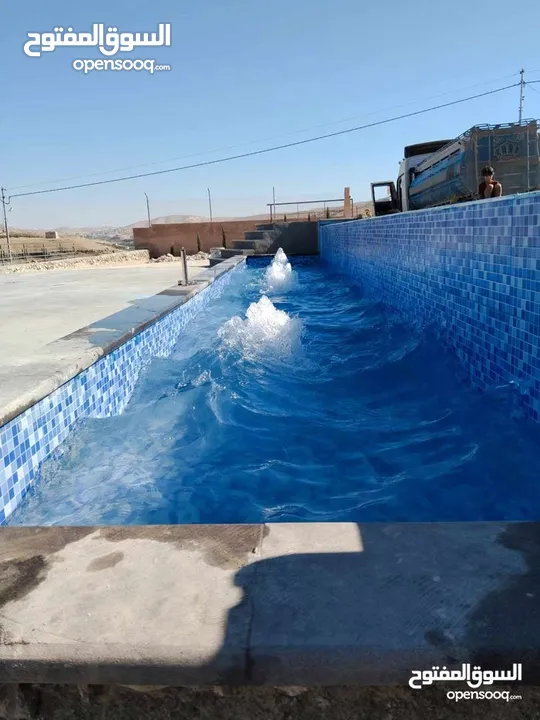 كل مايختص ببرك السباحة والشلالات والحمامات التركية والمغربية و الجاكوزي