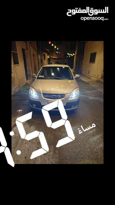 كيا ريو موديل 2008  ماتور 1600 بنزين  السياره بحاله ممتازه جدا