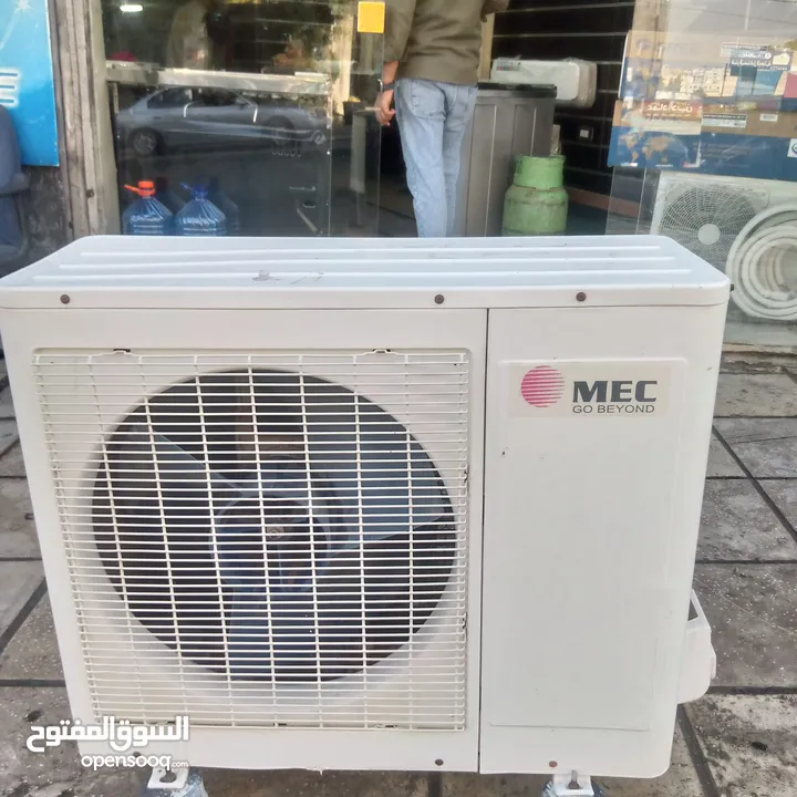 مكيف 2 طن MEC بحالة لجديد عادي بسعر 165 بارضه