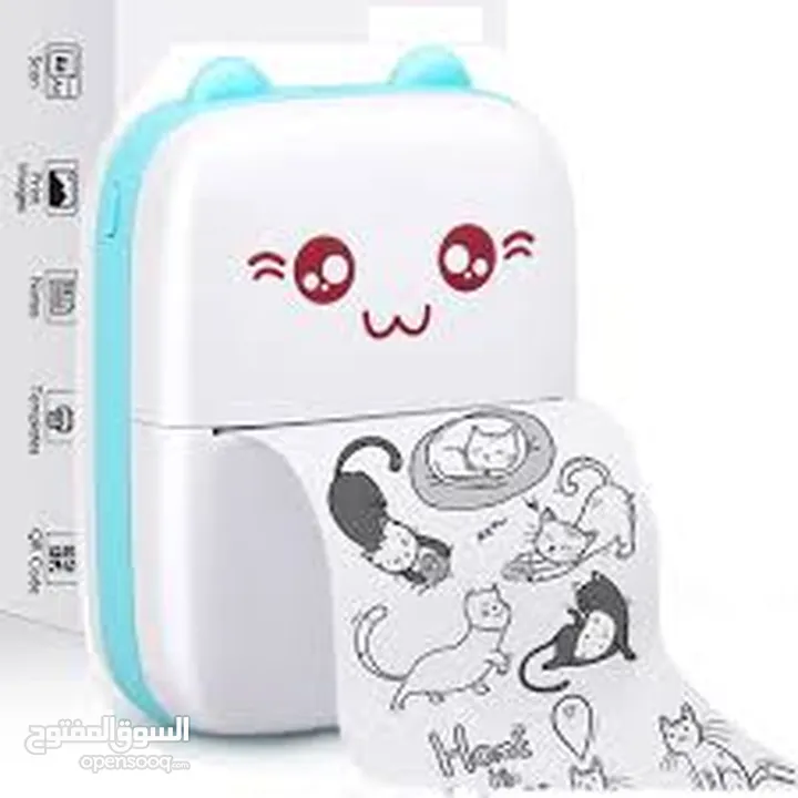 طابعة حراريه صغيره متنقله بلوتوث طباعه اسود و ابيض طابعه لاسلكيه عن طريق الهاتف الخلوي بلوتوث