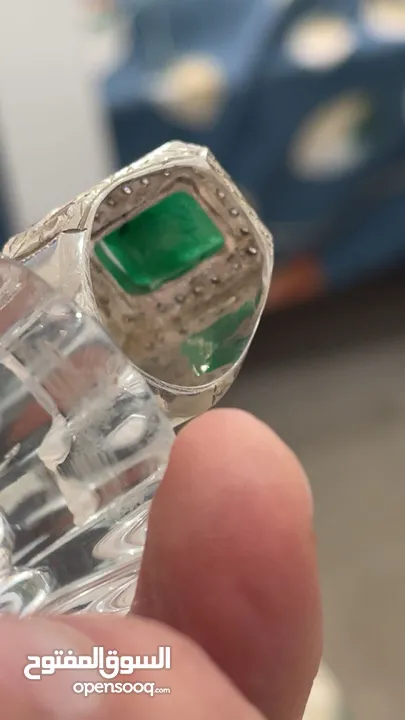 Natural Emerald&White Diamonds