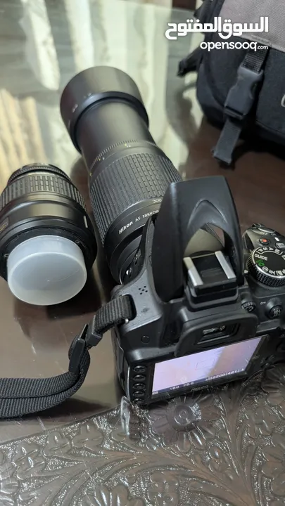 كاميرا نيكون DSLR D3200 مع عدستين 300 ميليمتر و55 ميليمتر