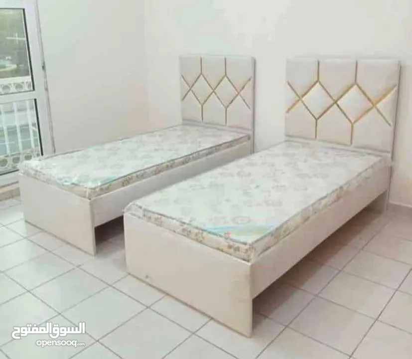 Brand New Single Bed With Mattress سرير مفرد مع فرشه جديد