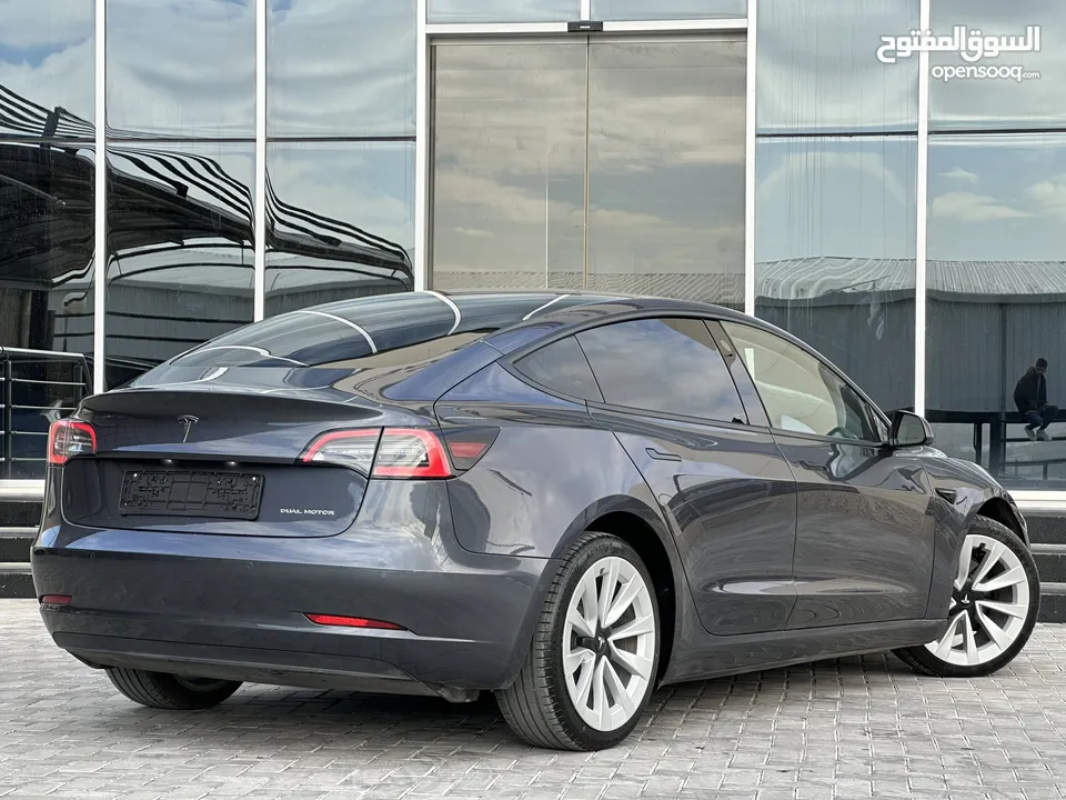 ‏2022 Tesla Model 3 dual motor  لونج رينج فل كامل فحص كامل بسعرررر مغررري