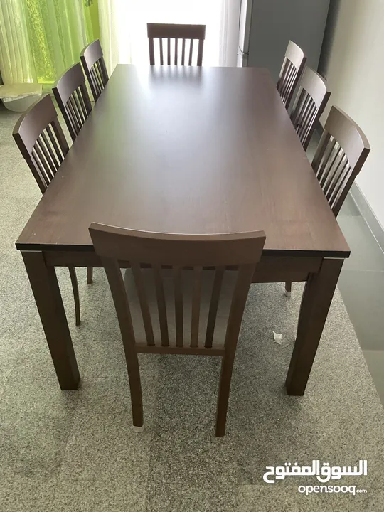 8 seater dining table with chairs (Bought from Pan)