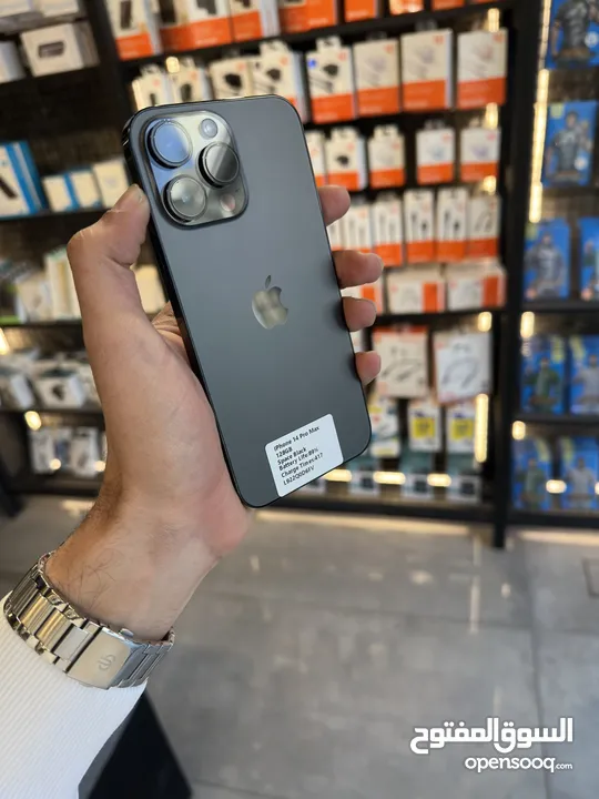 IPHONE 14 PRO MAX (128GB) USED LIKE NEW / ايفون 14 برو ماكس 128 جيجا مستعمل بحاله الجديد كفاله سنتين