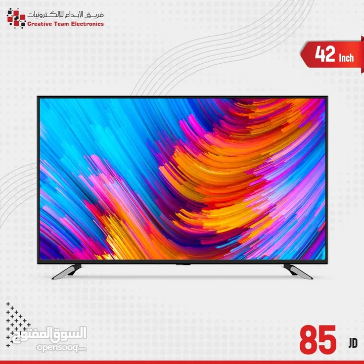شاشة 42 انش عادية اشتراك للموبايل وحمالة حائط مجاناً