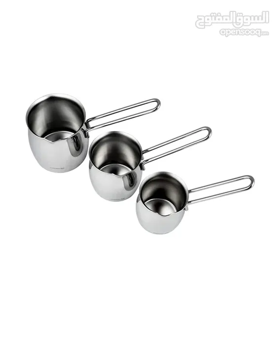 Kurkmaz Turkish 3 Piece Tombic Beverage Pots Made By Stainless steel