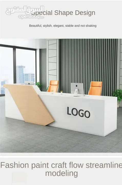 Reception Counter with LED lights High Quality office furniture  Reception Desk