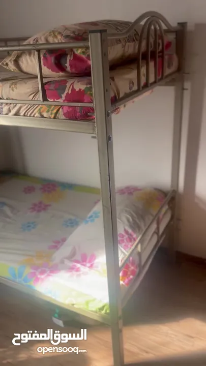 Double decker bed with mattress for cheap price