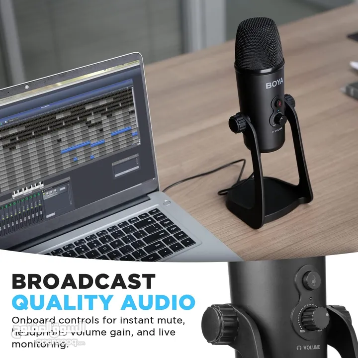 مايك تسجيل من براند بويا الأصلي الاحترافي ستريم يوتيوب Boya BY-PM700 Mic for PC & Smart Phone