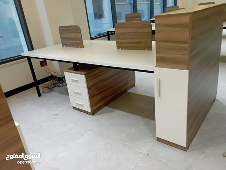 بارتيشن موظفين / ورك ستيشن رباعي  سداسي ثماني حسب الطلب من المصنع مباشرة