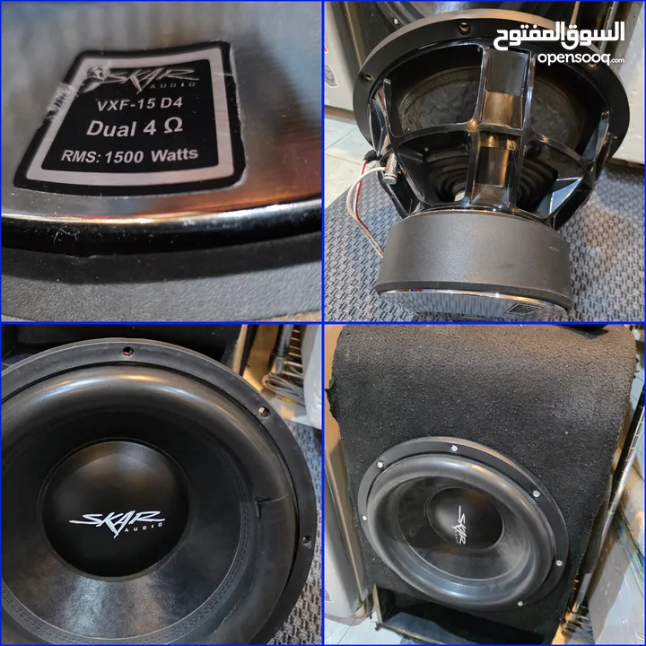 للبيع طبلات قواي امريكين شركة Skar VXF 15 inch 3000w/1500w rms