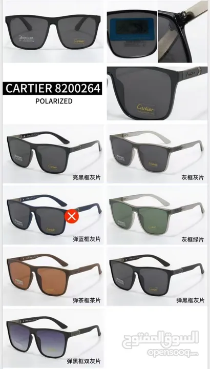 نظارات شمسية Boss , Cartier , RayBan , policy , Montblanc , Armani