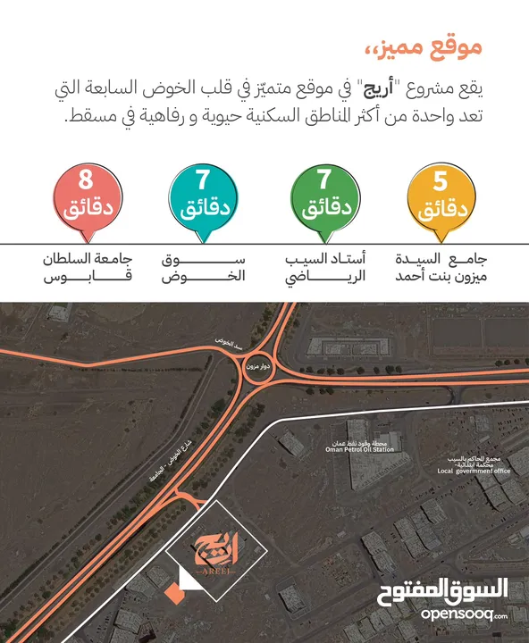 مكاتب بمساحات مميزة ومناسبة في الخوض السابعة بالقرب من كل الخدمات