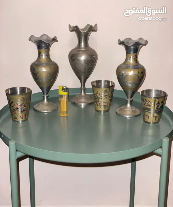مزهريات وكاسات المدينة المنورة ايام الزمن الجميل. الاسعار والتفاصيل في الوصف.