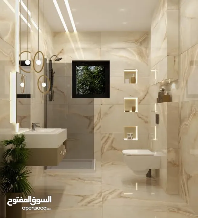 معلم بليط تسليم هندسي تجديد حمامات بأحدث طراز تنفيذ شلالت وبربكيو .فير بلس غاز +فير بليس حطب زرب