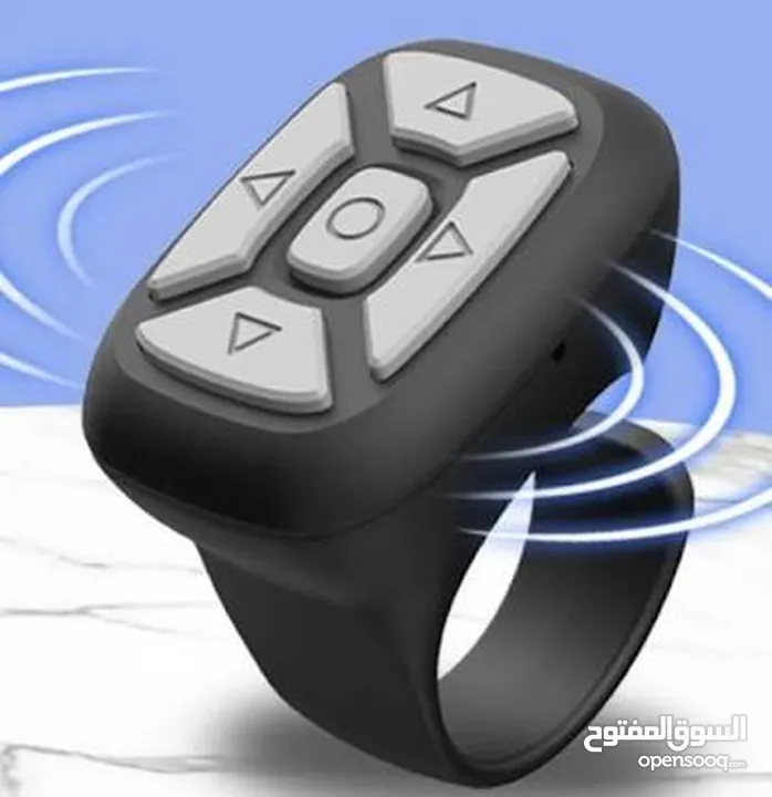 خاتم بلوتوث تحكم كامل بتقليب صفحات موبايل و فديو و صور و يوتيوب و تكتك و سوتش تصوير عن بعد 10 متر دو