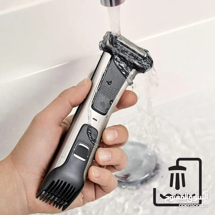 أفضل ماكنة حلاقة للجسم فيليبس Philips Body groom 7000 مع رأس اضافي وشنته