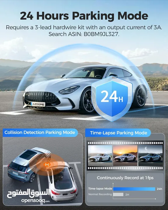AZDOME PG17 12" WiFi Mirror Dash Cam 4K Front and 1080P Rear View Mirror Camera