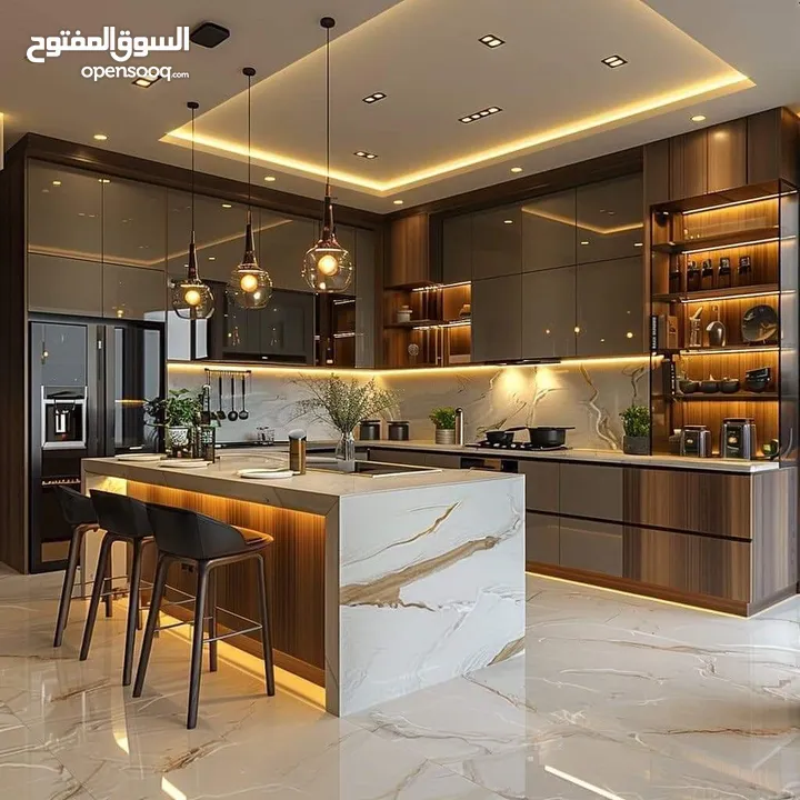 مطابخ المنيوم مطابخ خشب جميع انواع المطابخ