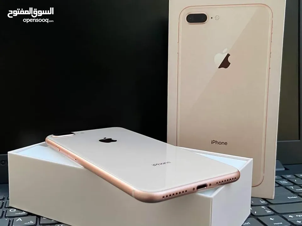 على الفحص ايفون 8 بلس جيجا 64 و 256 بطارية مشكل هدية كفر ولزقة وشاحن الاصلي متوفر خدمة التوصيل