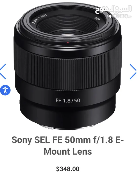 SONY 50mm f1.8 Full Frame FE Len
