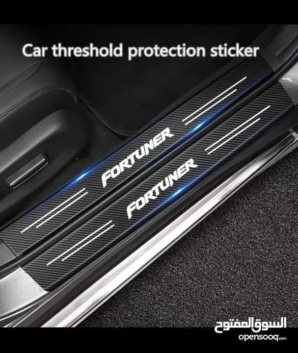Toyota Fortuner door step protective carbon fiber sticker