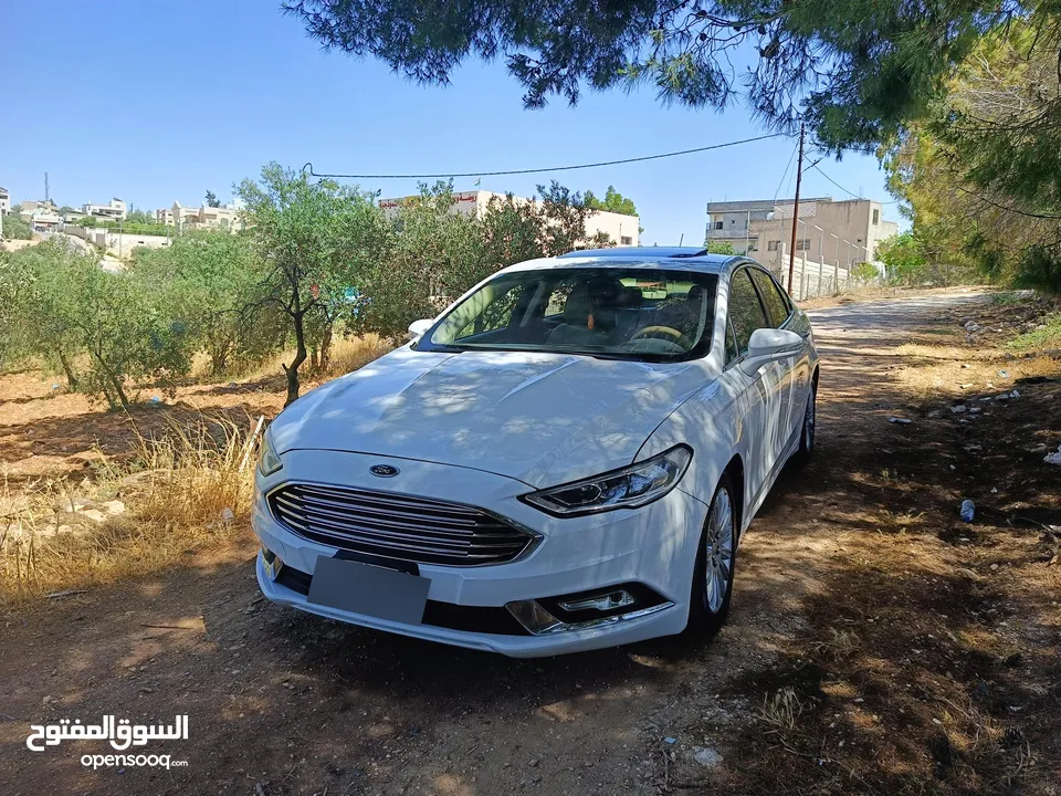 فورد فيوجن تيتانيوم 2018 Ford Fusion Titanium white  اعلى مواصفات نظيفه جدا استخدام شخصي ماشيه 96000