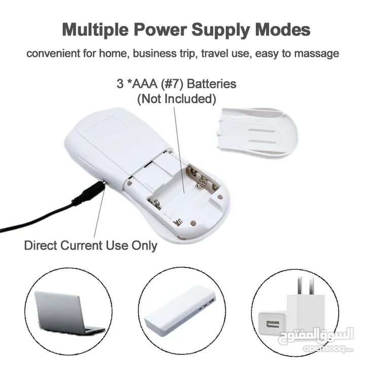 جهاز مساج الجسم بالنبضات الكهربائيه مع لاصقات عدد 4 المساج بالوخز نبضات للاعصاب و العضلات تدليك