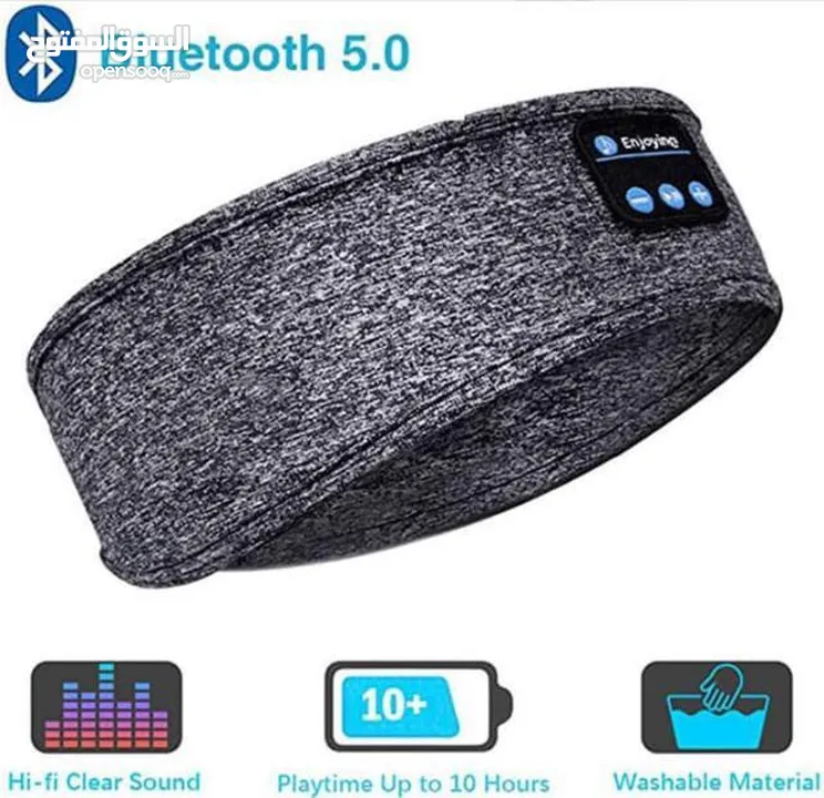 سماعات النوم اللاسلكية (على شكل بندانة)-  - لون سكني Bluetooth Sleep Headphone