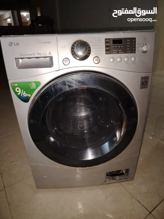 غسالة اتوماتيك ال جي تنشيف كامل  LG washing Machine full automatic with dryer