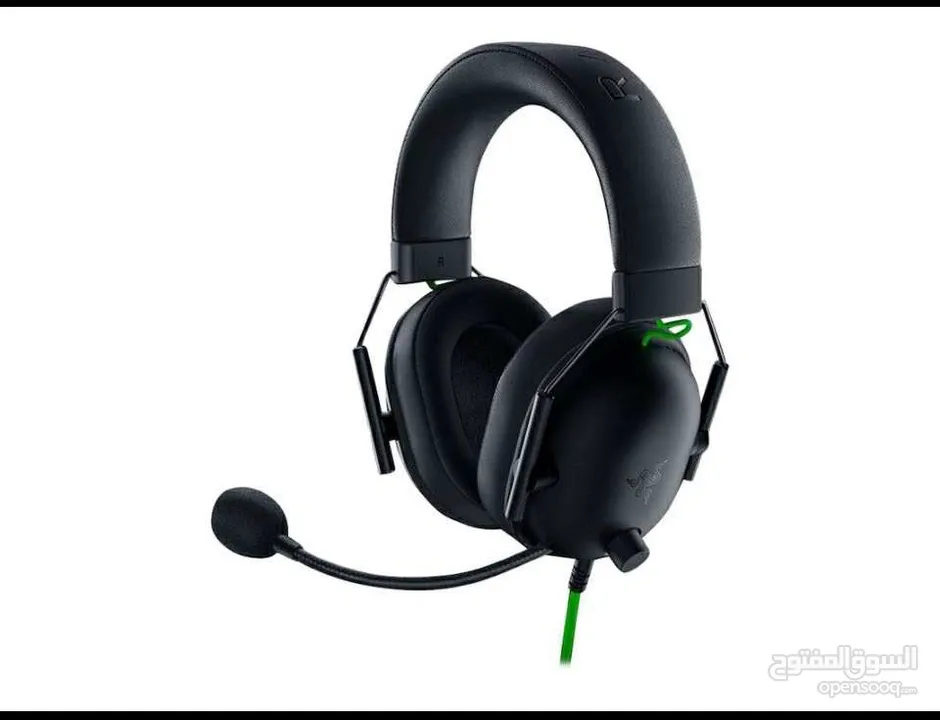 سماعة ريزر بلاك شارك V2x  Razer black shark v2x حالة السماعة ممتازة استعمال اقل من شهرين
