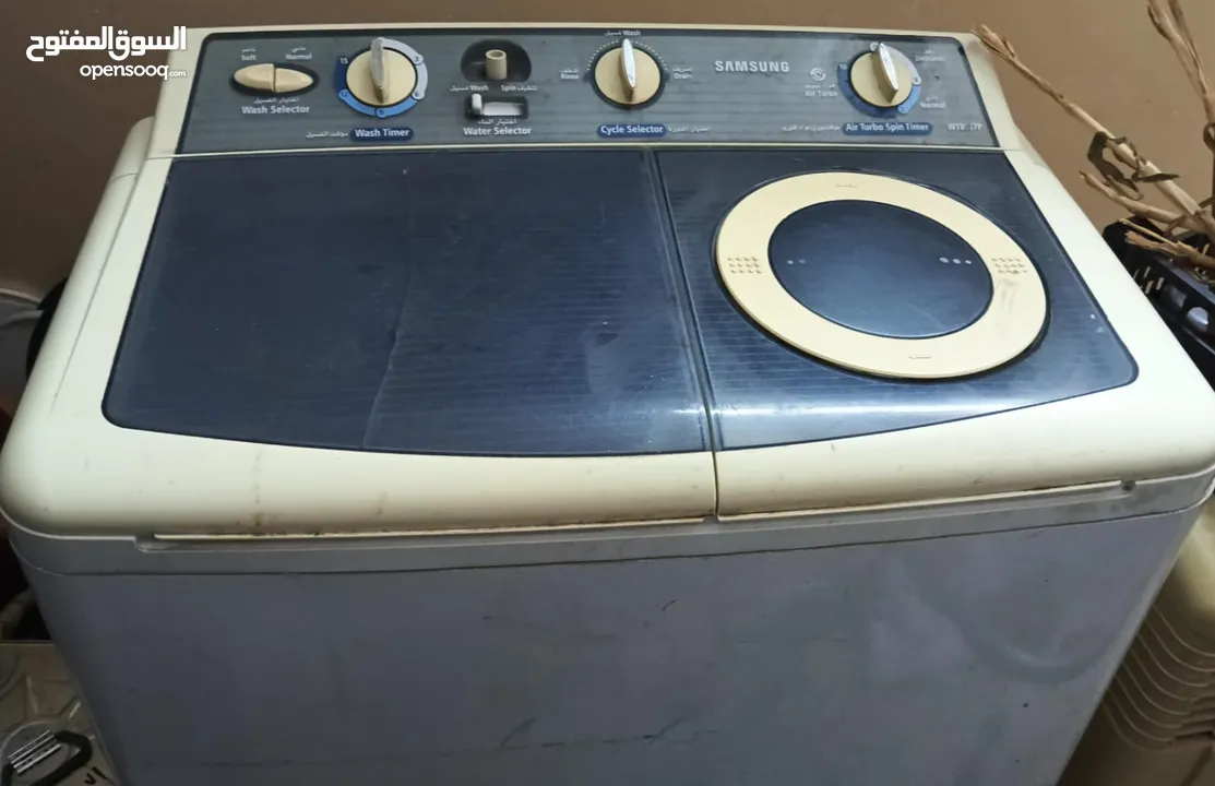 غساله نص اتوماتيك شغاله نظيفه ميه بلميه