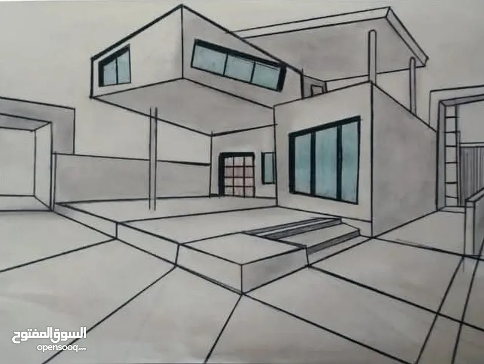رسمات منازل ثلاثية الابعاد   مصممه بتقنيات حديثة وبسيطة البناء  لسنة 2025 للبيع