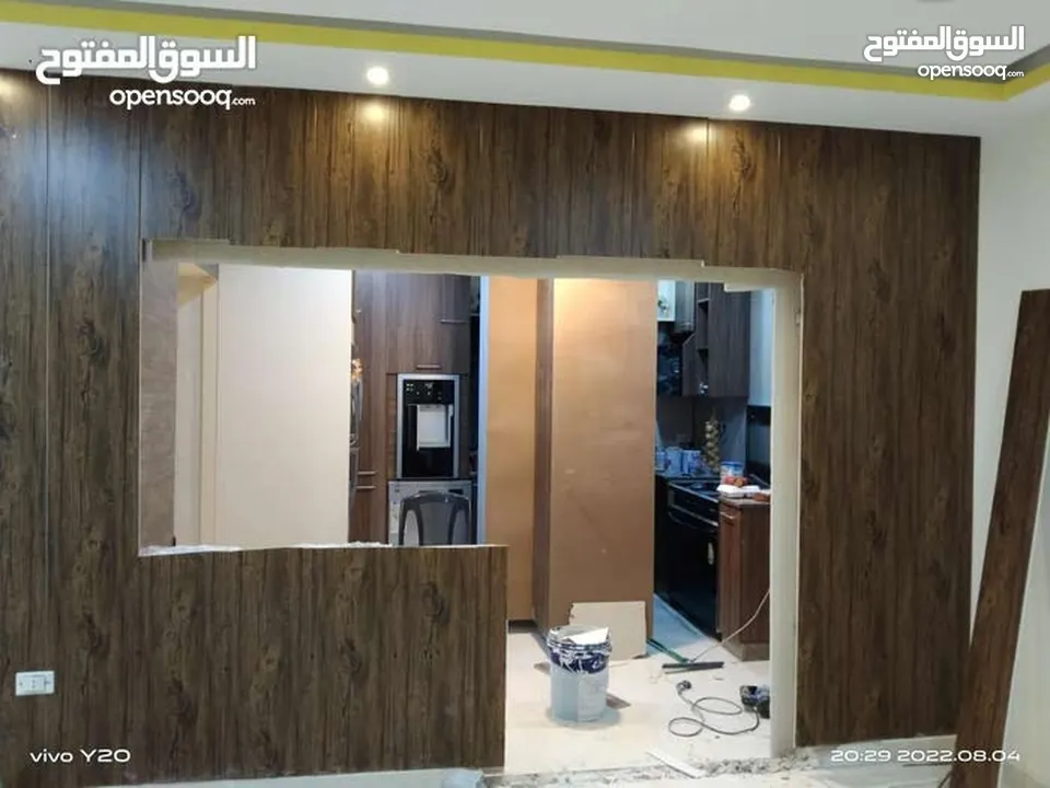 تركيب جميع انواع الديكور الداخلي و الخارجي احدث التصميم للجبسومبورد وبديل الخشب وبديل الحجر وبديل ال