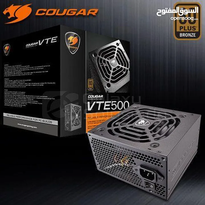 للبيع باور صبلاى Cougar VTE 500W 80 Plus Bronze كسر زيرو لم يستخدم الا قليلا