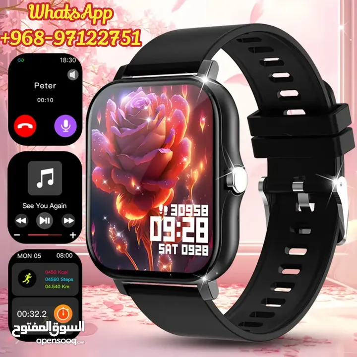 Stylish Full Touch Smartwatch – Fitness Tracker, Wireless Calling & Sports Modes – Only 5 OMR