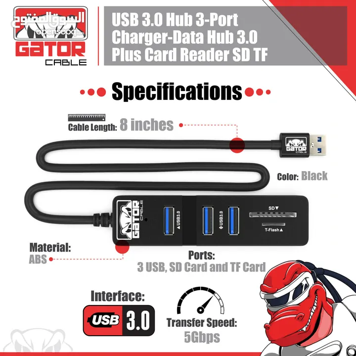 USB 3.0 Hub 3-Port. Charger-Data