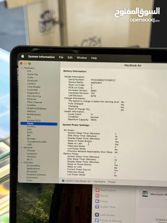 MACBOOK AIR M3 13 INCH UESD 16RAM 256GB