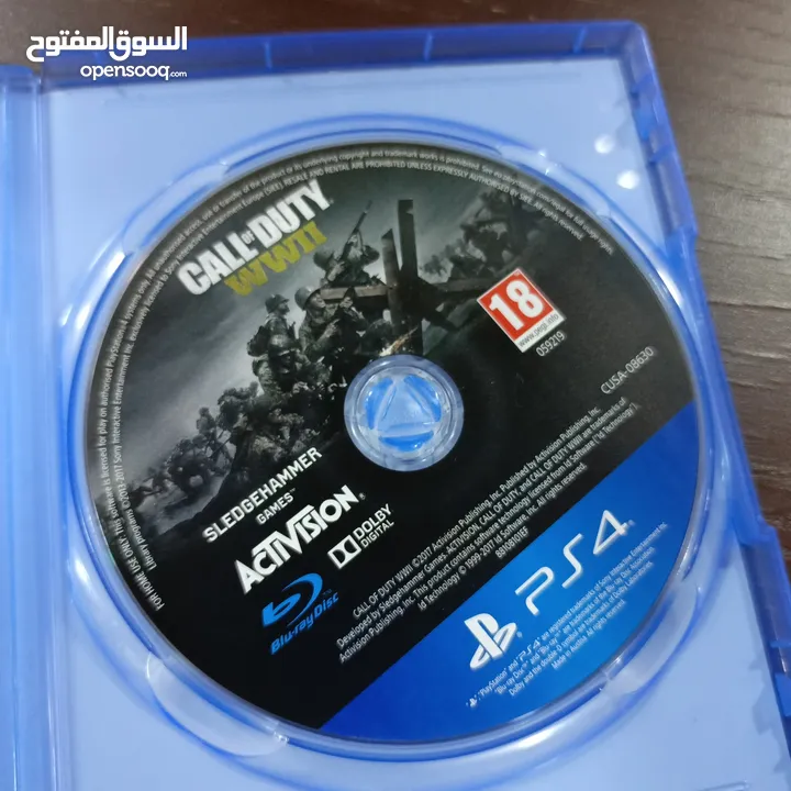 سيدي بلاسيشن4 كول اف ديوتي WWII استعمال بسيط جدا ولا خدش السعر 25