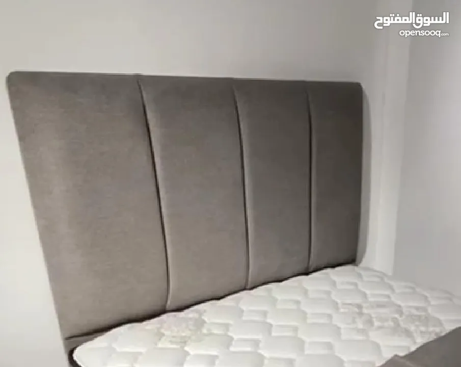 سرير مفرد ونص فندقي منجد واللون والموديل من اختياركم بكفالة شاملة 3 سنوات