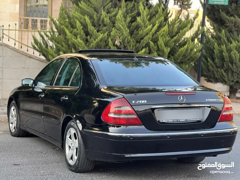 مرسيدس e200 موديل 2006 بحالة الوكالة فل اضافات افنتجارد لون اسود بالصلاة ع النبي ما شاء الله