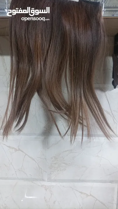 وصلات شعر طبيعي 100%مكفول